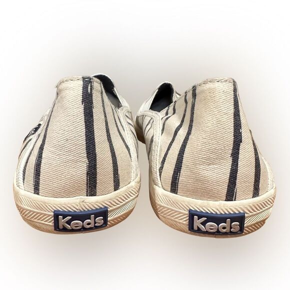 Keds blue and white striped canvas slip on Women’s size 7 - Picture 4 of 7